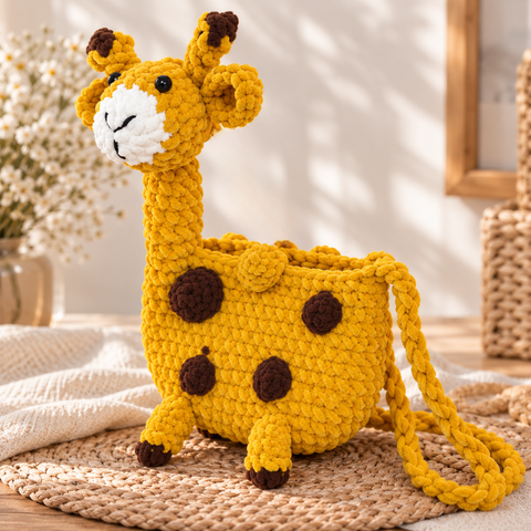 CROCHET GIRAFFE TOTE BAG