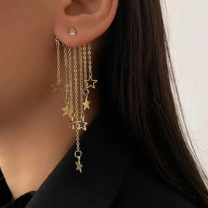 STAR TASSEL EARRINGS (PAIR)