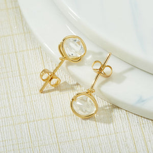 WRAPPED DIAMOND STUD EARRING (PAIR)