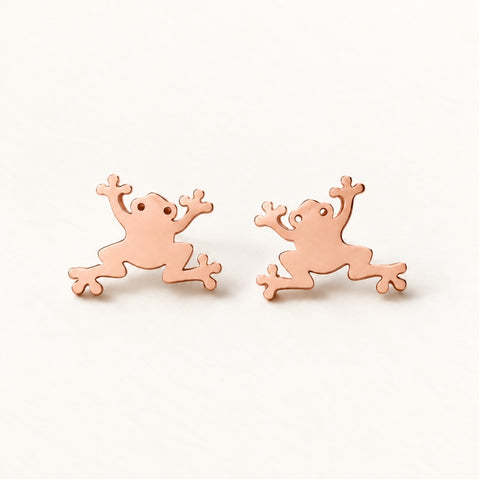 TINY FROG EARRINGS (PAIR)