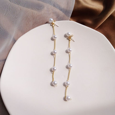 DANGLING PEARL EARRINGS (PAIR)