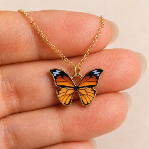 BLUE MORPHO BUTTERFLY NECKLACE