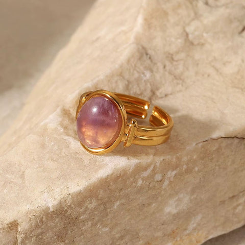 NATURAL STONE RING (ADJUSTABLE)