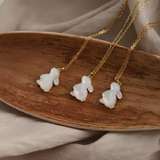 DAINTY BUNNY PEARL NECKLACE