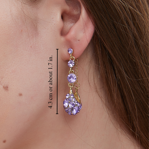 PURPLE BLOSSOM EARRINGS (PAIR)