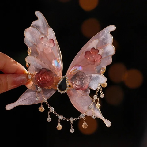 IRIDESCENT BUTTERFLY HAIR CLIP