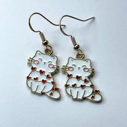 LOVE CAT EARRINGS (PAIR)