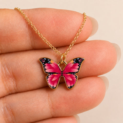 BLUE MORPHO BUTTERFLY NECKLACE