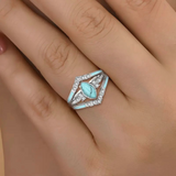 TRIO TURQUOISE RING SET (3 PCS)