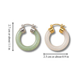 LARGE JADE HOOPS (PAIR)