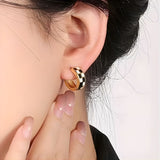 CHECKERED HOOPS (PAIR)