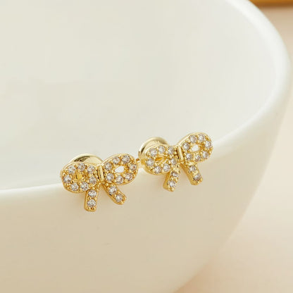 TWINKLE BOW STUDS (PAIR)