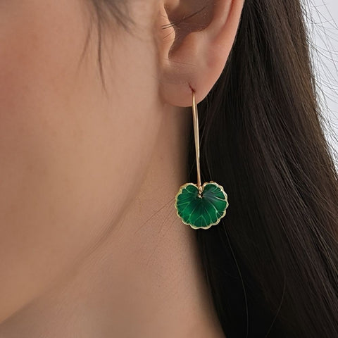 TURQUOISE LEAF EARRINGS (PAIR)