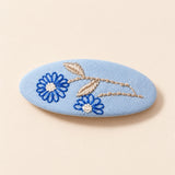 FLORAL EMBROIDERED HAIR CLIP