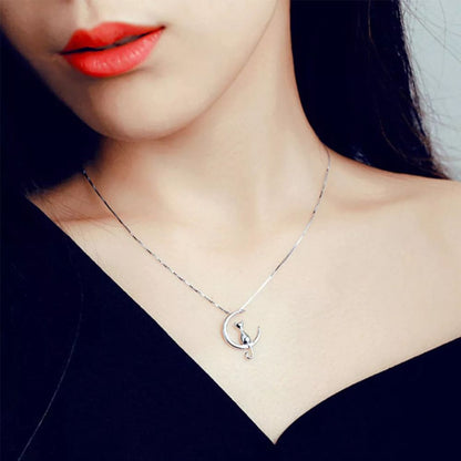 CAT MOON NECKLACE