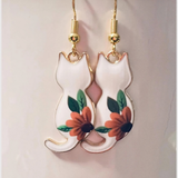 CHARMING CAT EARRINGS (PAIR)