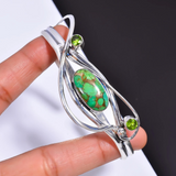 TURQUOISE WAVY BANGLE (ADJUSTABLE)