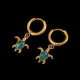 TURTLE HUGGIE EARRINGS (PAIR)