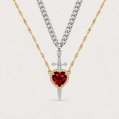 HEART & SWORD NECKLACE