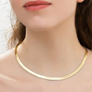 GOLD HERRINGBONE NECKLACE