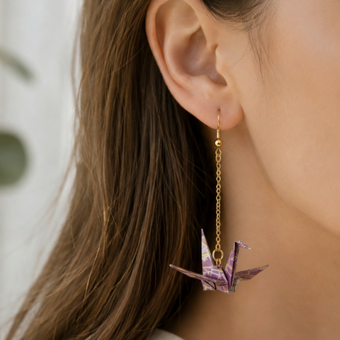 ORIGAMI DRAGON EARRINGS (PAIR)