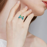 CRYSTAL BUTTERFLY RINGS (ADJUSTABLE)
