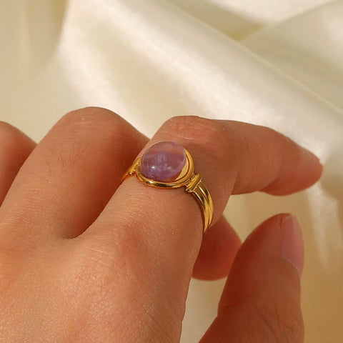 NATURAL STONE RING (ADJUSTABLE)