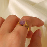 NATURAL STONE RING (ADJUSTABLE)