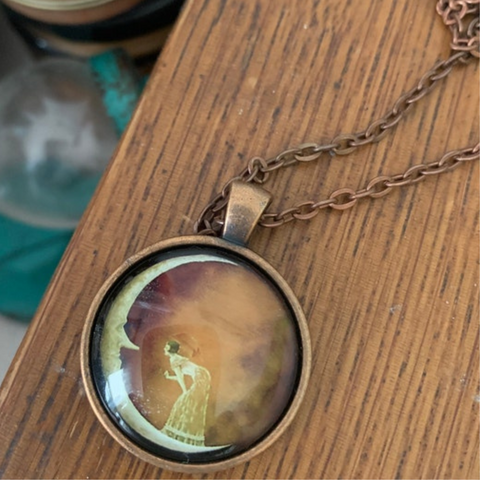 WOMAN ON THE MOON NECKLACE