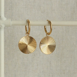 SUN DROP HOOP EARRINGS (PAIR)