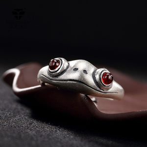 SILVER FROG RING (ADJUSTABLE)