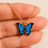 BLUE MORPHO BUTTERFLY NECKLACE