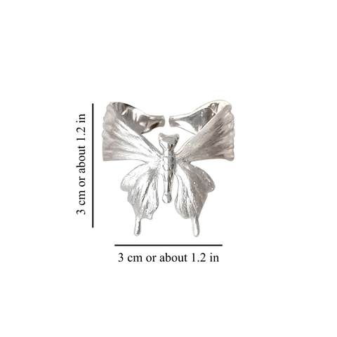 DOWN BUTTERFLY RING