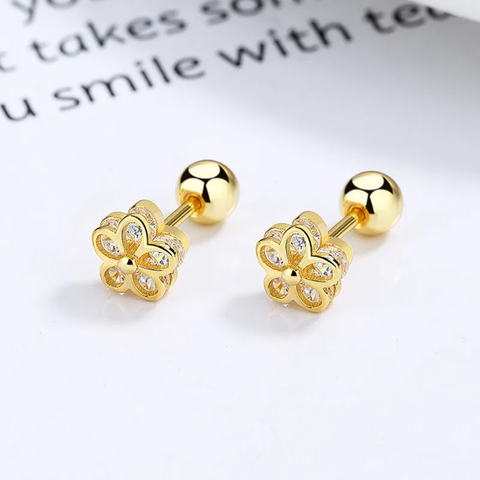 BRIGHT FLOWER STUDS (PAIR)