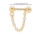 LINK CHAIN HELIX EARRINGS (PAIR)