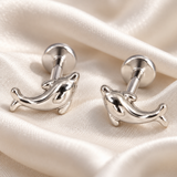 TINY DOLPHIN STUDS (PAIR)
