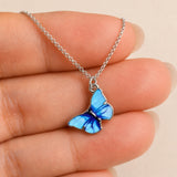 BLUE MORPHO BUTTERFLY NECKLACE