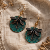 VERDIGRIS DRAGONFLY EARRINGS (PAIR)