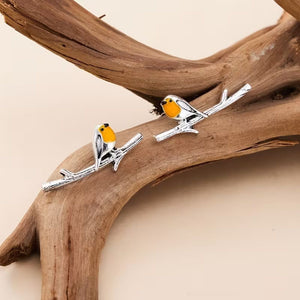 ROBIN BIRDS EARRINGS (PAIR)