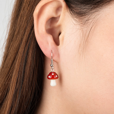 MINI MUSHROOM EARRINGS (PAIR)