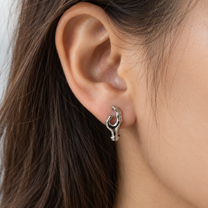 HOLDING HAND EARRINGS (PAIR)