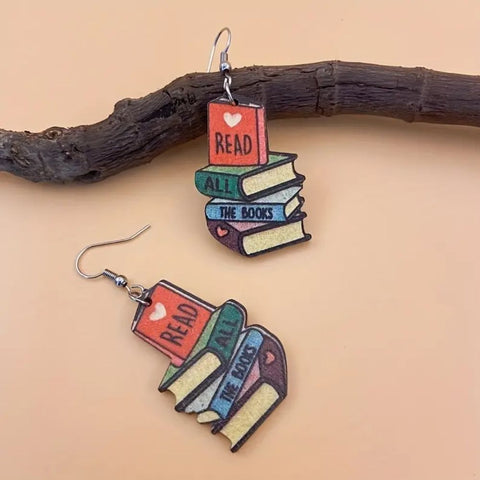 LITERARY BOOKS EARRINGS (PAIR)