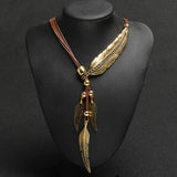 BOHEMIAN LEAF ROPE NECKLACE