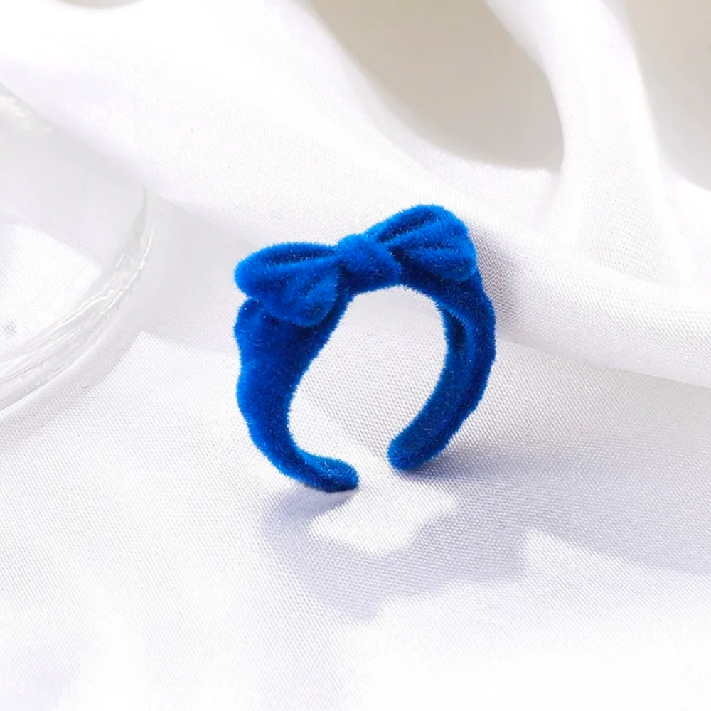 VELVET BOWKNOT RING (ADJUSTABLE)