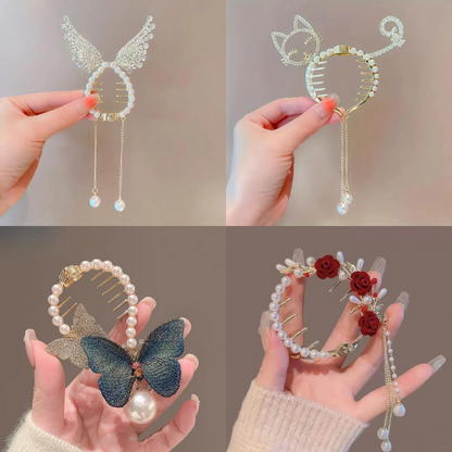 SPARKLING PEARL HAIR CLIPS