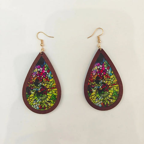 MOSAIC TEARDROP EARRINGS (PAIR)