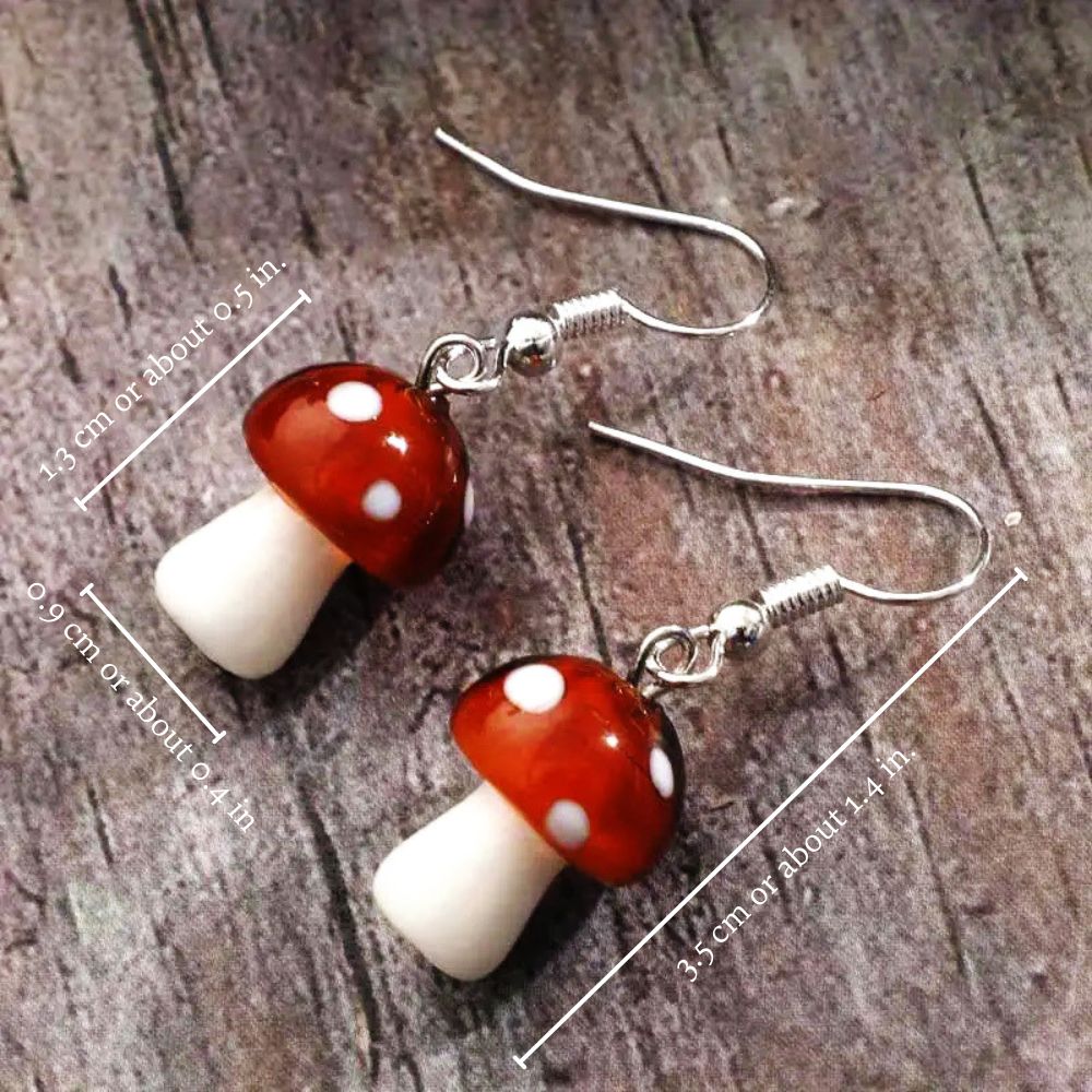 MYSTICAL MUSHROOM EARRINGS (PAIR)