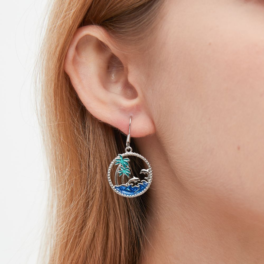 SEA BREEZE DOLPHINE EARRINGS (PAIR)