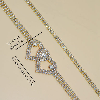 Sparkling Heart Anklet