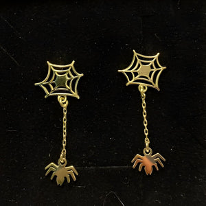 SPIDER WEB EARRINGS (PAIR)